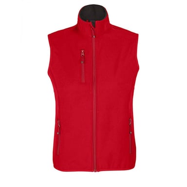 SOLS Womens/Ladies Falcon Softshell Zipped Body Warmer (Pepper Red)
