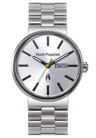 Hush Puppies: reloj plateado exclusivo para hombre