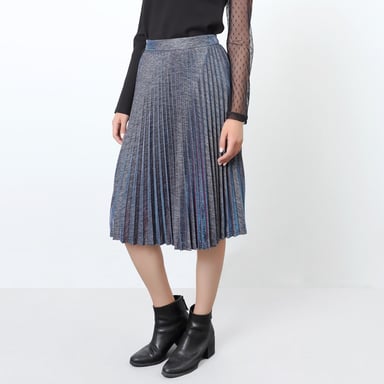 Shimmering skirt with sunpleats