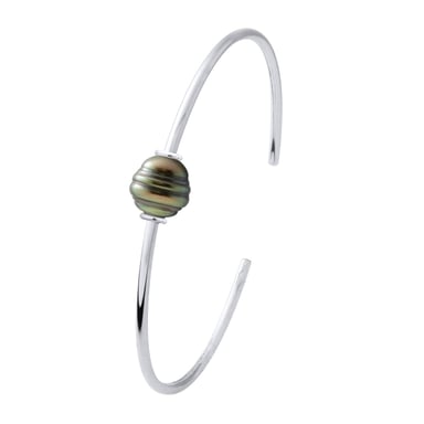 Bracelet - Silver 925 - Real Cultured Tahiti Pearl Circled 9-10 mm
