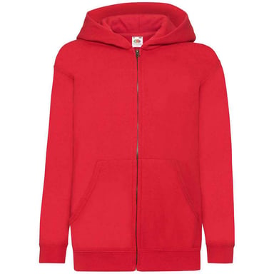 Fruit Of The Loom Childrens/Kids Hooded Sweatshirt (Red)
