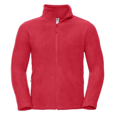 Russell Mens Full Zip Outdoor Fleece Jacket (Classic Red)