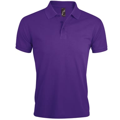 SOLs Mens Prime Pique Plain Short Sleeve Polo Shirt (Dark Purple)