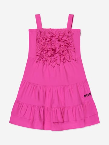 MSGM Girls Ruffle Dress in Pink