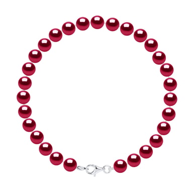 Bracelet of Real Cultured Freshwater Pearls Round 6-7 mm
