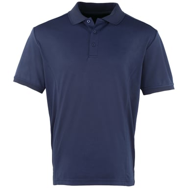 Premier Mens Coolchecker Pique Short Sleeve Polo T-Shirt (Navy)