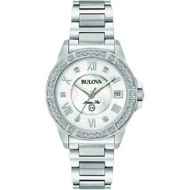 Bulova Marine Star Women's Silver Watch 96R232