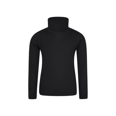 Mountain Warehouse Childrens/Kids Talus Roll Neck Long-Sleeved Top (Black)