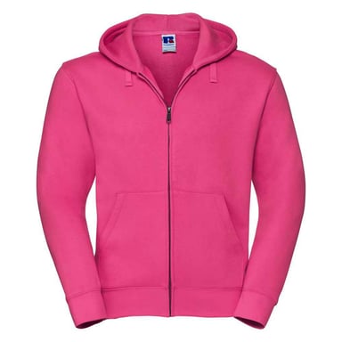 Russell Mens Authentic Hooded Sweatshirt (Fuchsia)
