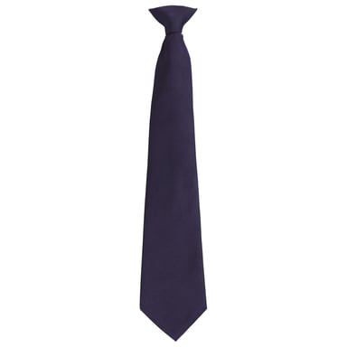 Premier Unisex Adult Colours Fashion Plain Clip-On Tie (Navy)