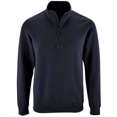 SOLS Mens Stan Contrast Zip Neck Sweatshirt (French Navy)