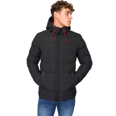 Crosshatch Mens Kampleys Embossed Padded Jacket (Black)