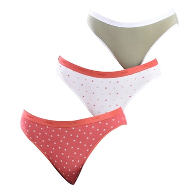 Pack-3 Braguitas Slips Coton Strech D4C17 mujer