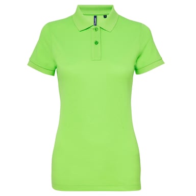 Asquith & Fox Womens/Ladies Short Sleeve Performance Blend Polo Shirt (Neon Green)