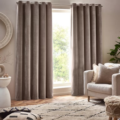 Cortinas Ojal de Chenilla Pesada para Oscurecer la Habitación