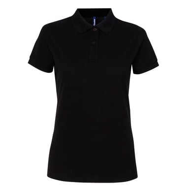 Asquith & Fox Womens/Ladies Short Sleeve Performance Blend Polo Shirt (Black)