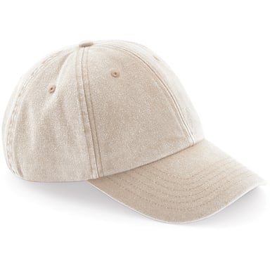 Beechfield Unisex Low Profile Vintage Denim-Look Cap (Vintage Stone)