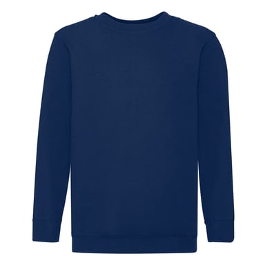 Fruit Of The Loom Childrens Unisex Set In Sleeve Sweatshirt (Navy)