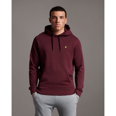 Sudadera con capucha color borgona con la marca Lyle & Scott