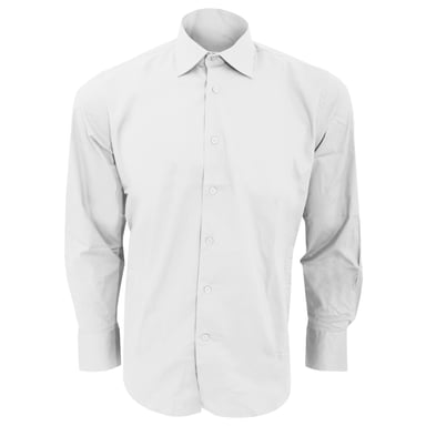 SOLS Mens Brighton Long Sleeve Fitted Work Shirt (White)