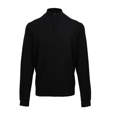Premier Mens Zip Neck Sweatshirt (Black)