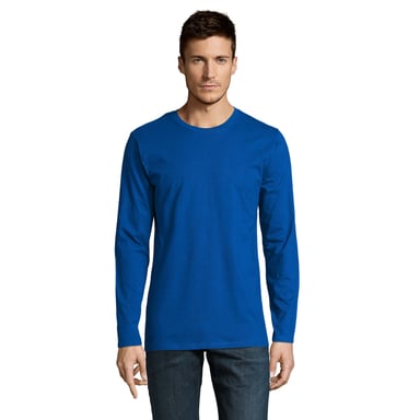SOLS Mens Imperial Cotton Long-Sleeved T-Shirt (Royal Blue)