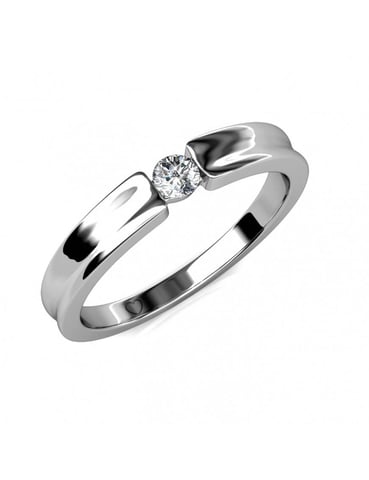 Anillo Simplicity - Plata y Cristal