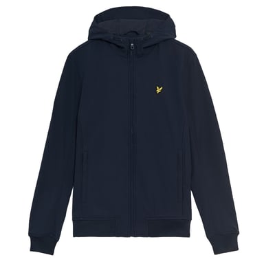 Chaqueta softshell con parte trasera de polar en azul marino oscuro con la marca Lyle & Scott