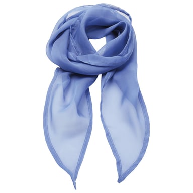 Premier Unisex Adult Colours Chiffon Scarf (Mid Blue)