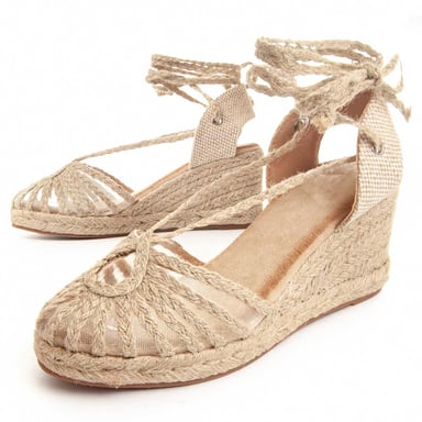 Montevita Alpargata Con Cuña Cien En Beige