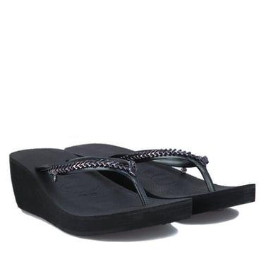 Havaianas High Metal Grega Womens Black Flip-Flops Sedes