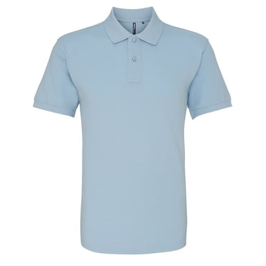 Asquith & Fox Mens Plain Short Sleeve Polo Shirt (Sky)