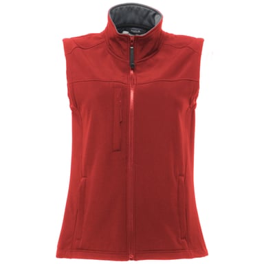 Regatta Womens/Ladies Flux Softshell Bodywarmer / Sleeveless Jacket (Water Repellent & Wind Resistant) (Classic Red)