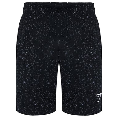 Pantalones cortos negros Gymshark Micro Print para hombre