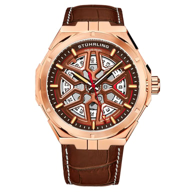 Brown Gio Swiss Automatic 44mm Skeleton