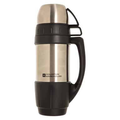 Mountain Warehouse Double-Walled Flask & Cup Set (Silver)