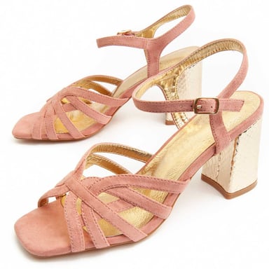Sandalía de Tacón Montevita Sandal25 en Rosa