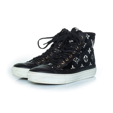 Stellar monogram velvet sneakers