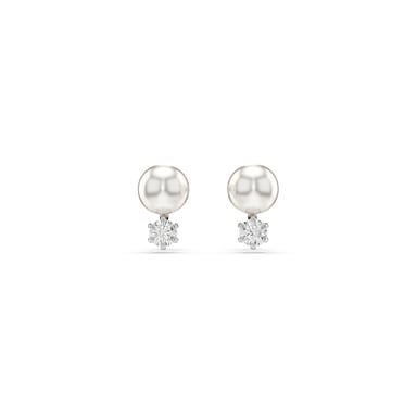 Swarovski 'Matrix' Women's Base Metal Stud Earrings - Silver 5694225