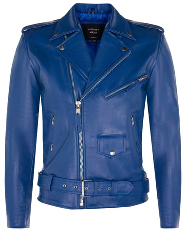 Chaqueta de cuero para motociclista Brando Biker Rock