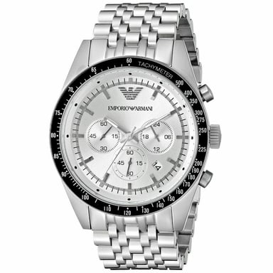 Emporio Armani AR6073 Sportivo Silver Chronograph Men's Watch