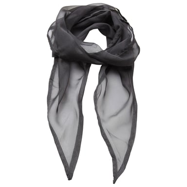 Premier Unisex Adult Colours Chiffon Scarf (Dark Grey)