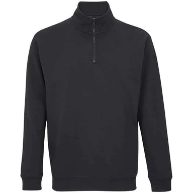 SOLS Unisex Adult Conrad Quarter Zip Sweatshirt (Black)