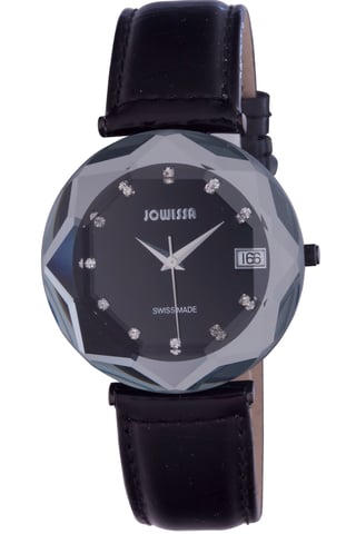 Jowissa: reloj negro de cristal para mujer