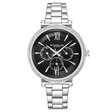 Silver and Black Aria Quartz 40mm