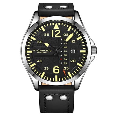 Black Aviator Quartz 44mm