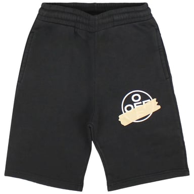 Off-White Shorts deportivos negros con logo de flecha y cinta