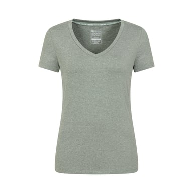 Mountain Warehouse Womens/Ladies Vitality V Neck T-Shirt (Khaki Green)