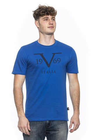 19V69 Italia Mens T-Shirt Blue Rayan Royal Blue