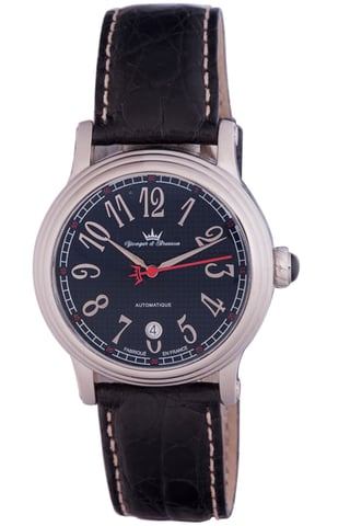 Reloj Yonger con esfera azul y caja plateada